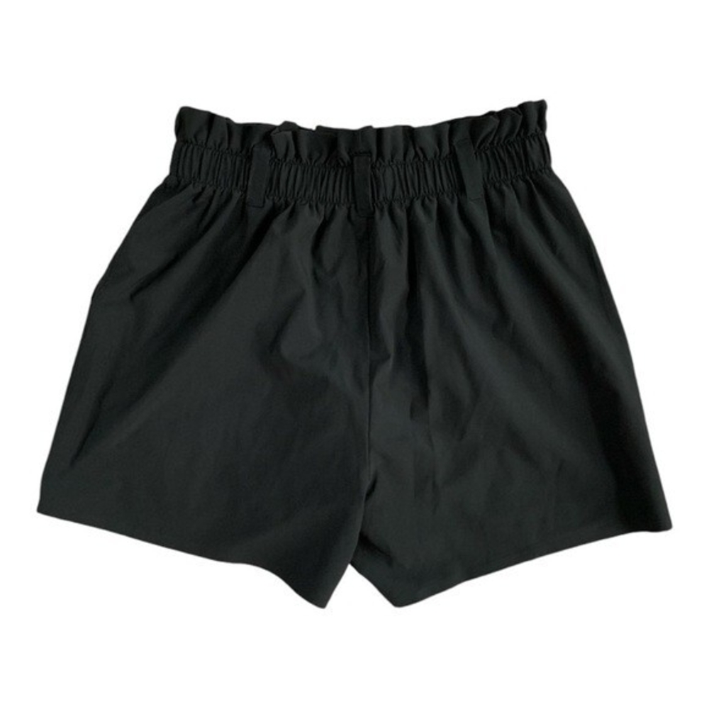 Apana Women's Black High Waist Athletic Shorts M Elastic 4.5" Inseam Pockets VG - Picture 5 of 8